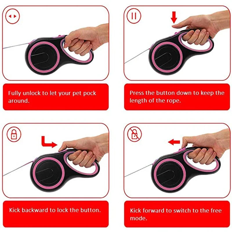Durable Retractable Dog Leash